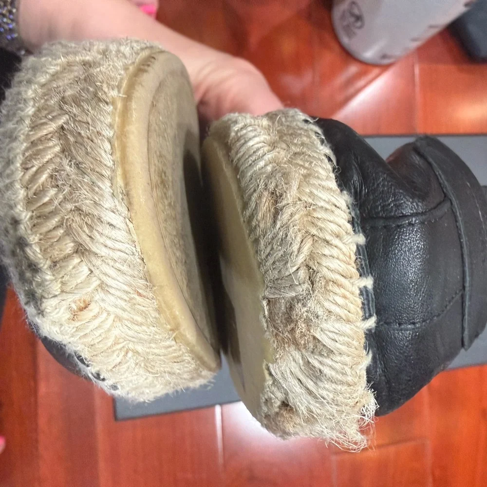 Black saint laurent espadrille